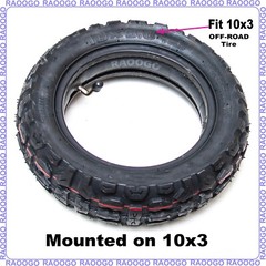 RAOOGO 10×2.5 Inner Tube Tire fit 10X3 255X80 & 80/65-6 Scooter Electric Tyre
