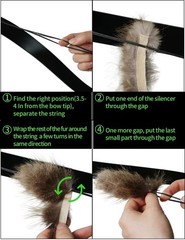 THREE ARCHERS Beaver Balls Bow String Silencers 2 Pack – Traditional Archery…