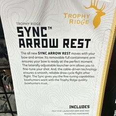 Trophy Ridge Sync Arrow Rest ARE310R Containment Right Hand Compound Bow Black