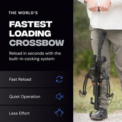 BALLISTA MegaBat Reverse Crossbow for Hunting & Fishing – 450 FPS, 360 lbs Draw