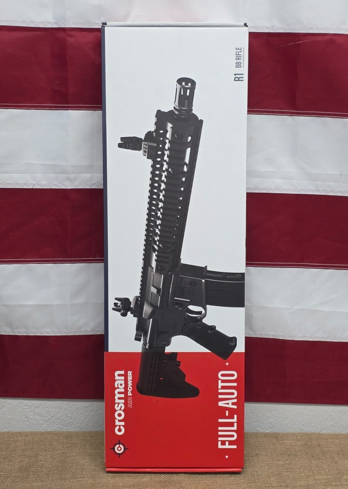 Crosman Full Auto R1 CO2-Powered BB Air Rifle, 25rd, 430FPS, Black – CFAR1B
