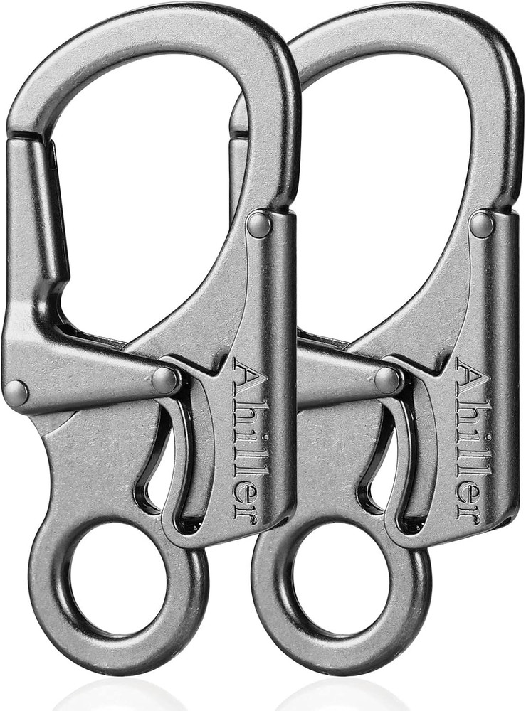 Carabiner Clip, Double Anti-Misopening Locking Design, 3″ Zinc Alloy Heavy Keych