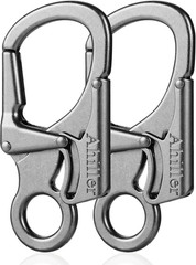 Carabiner Clip, Double Anti-Misopening Locking Design, 3″ Zinc Alloy Heavy Keych