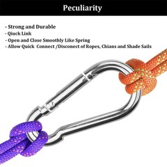 20Pcs 4″ Safety Spring Snap Hook M10 3/8″ Carabiner Quick Link Snap Hooks for