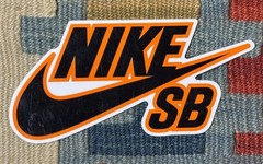 Nike SB Logo 6in Sticker Skateboarding Decal Rare Authentic Black Orange
