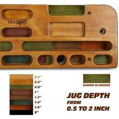 YES4ALL Climbing Fingerboard Premium – Upgraded, A. Espresso – Upgraded