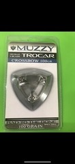 1 pack CROSSBOW Muzzy 3 BLADE Trocar 100 Grain Archery Hunting Fixed Broadhead