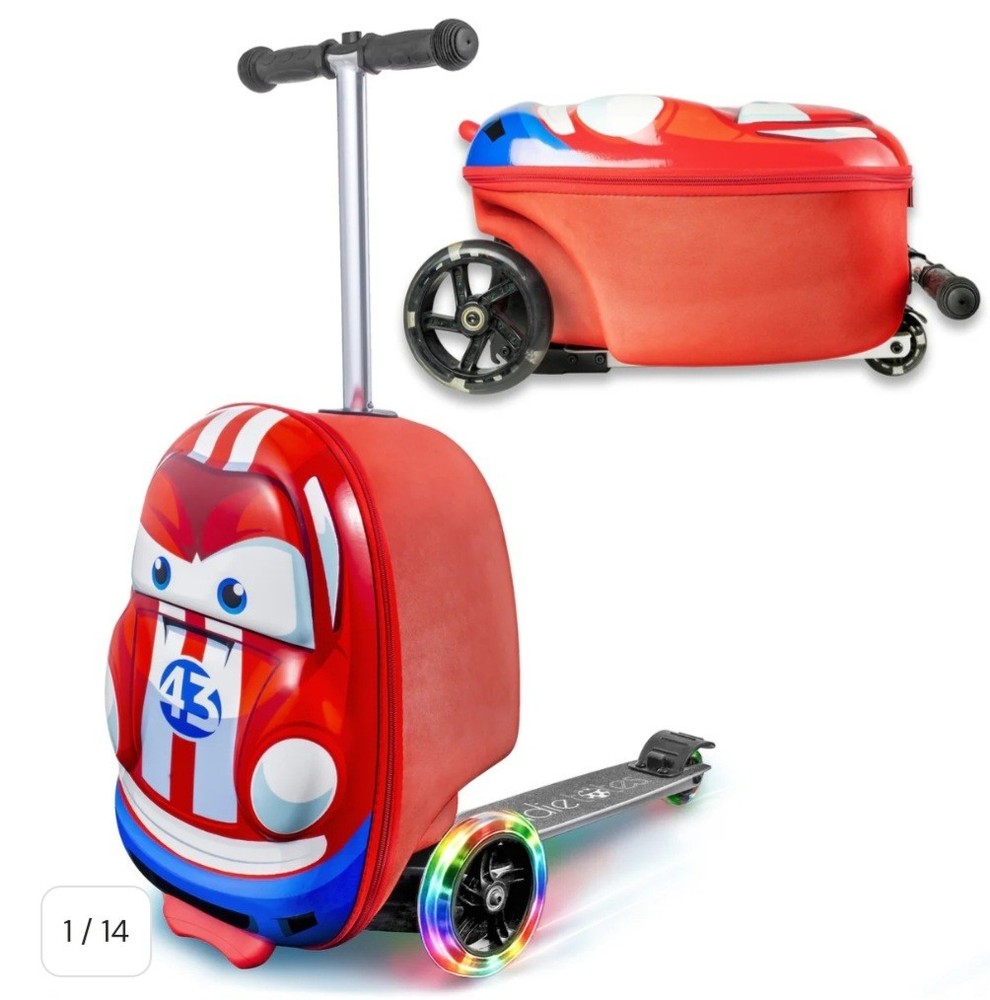 Kiddietotes Race Car Pack N’ Go Scooter