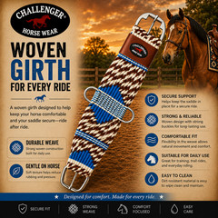 Horse Horse Western 21 Strand Double Weave Two-Tone Mohair Roper Cinch 97RT15