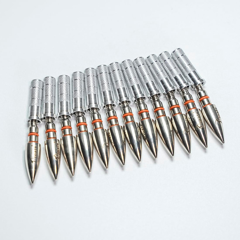 Archery 100 Grain Field 19/64″ Arrow Points Tips Target and Aluminum Inserts for