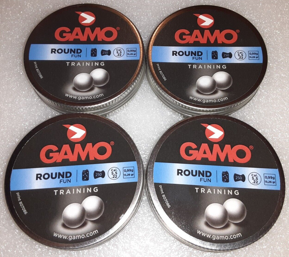 Gamo Round Ball Training Pellets .22 caliber 1000 count