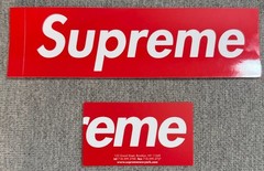 Supreme Red Box Logo Sticker & Brooklyn Store Business Card Ships Same Day ✉️