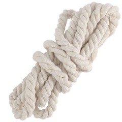 Cotton Rope 1/2 Inch x 164 Feet Milky Twisted 3-Strand – Great for Crafts, Tug