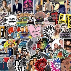 30Pcs Random Supernatural TV Show Winchester Brothers Waterproof Stickers