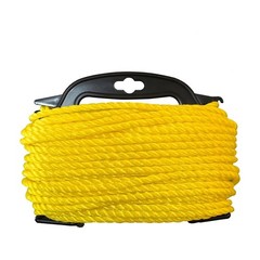 Polypropylene Twisted Rope 1/4in 100ft Strong Flexible Floats Mildew Resistant