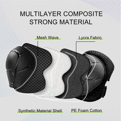 Knee Pad and Elbow Pad Set Toddler 3-10 Years Protective Gear Set for Girls Boys