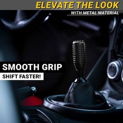 Premium 100% Real Carbon Fiber Shift Knob – 4 Metal Threaded Adapters, 4 5 6 …