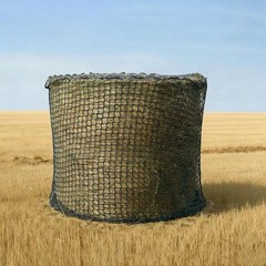 Round Bale Hay Net for Horses 5×5 FT Heavy Duty Slow Feed Net with 1.5″ Knotless