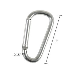 50/100 Pack Aluminum Carabiner Key Hook Keychain Buckle D Shape Spring Clip Snap