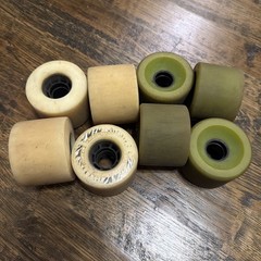 2 Sets 70 mm Longboard Wheels – 80a Hawgz, Unknown Green Wheels