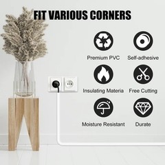 Self-Adhesive Cable Hider, Flexible Wire Cover Cable Raceway for Wires, Wall …