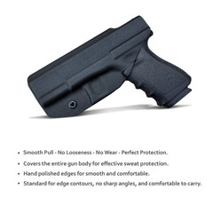 POLE.CRAFT IWB Kydex Holster Custom Fit: Glock 19 19X 25 44 45 (Gen 1 2 3 4 5…