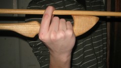 Catatonk Atlatl with three six foot darts manufactured by Thunderbird Atlatl