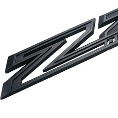 (Set of 3) 2019-2024 2pack Hood Z71 Off Road Emblems Plus 2 All Black+Grille