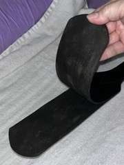 Leather BDSM Spanking Paddle BDSM Paddle Real Cowhide Black Leather Paddle