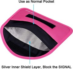 Signal Blocking Bag, 2 Pack RFID Faraday Bag Shield Pouch Cage Box Wallet Cas…
