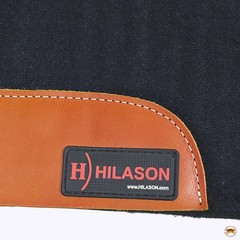 21HS Hilason Western Wool Felt Horse Saddle Pad Grey W/ Cowhide Leather