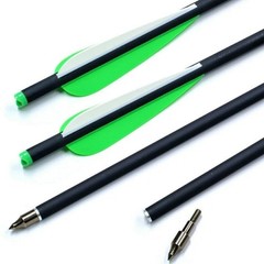 12/24Pcs 20″ Archery Carbon Crossbow Bolts Half Moon Nock OD 8.8mm Arrow Hunting