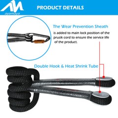 Prusik Cord Pre-Sewn Loop Eye-to-Eye Nylon Rope Outdoor Climbing Arborist Rescue