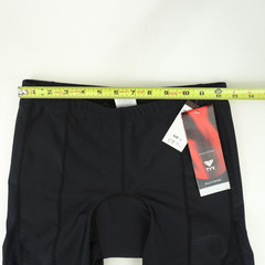 TYR 8in Cycling Shorts Muli-Sport Mens Size Large Black Quik Pad Triathlon USA