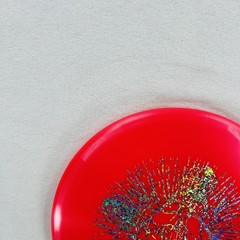 Discraft Comet Red Disc Golf Disc 175-176 Holographic Foil Stamp Driver Frisbee