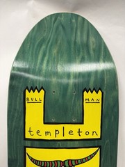 New Deal Templeton Bull Man Old School Skateboard Deck 9.35×32 Green Resin-7 A31