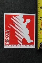 GRIZZLY Skateboard Griptape Bear Red White Fade Z47A OG Skateboarding STICKER