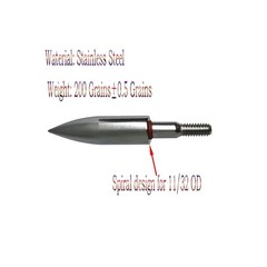 Stainless Steel Archery Field Points,9/32″，19/64″，5/16