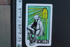 Matt Hensley H-Street Black Label Green Clear Z14B Vintage Skateboarding STICKER