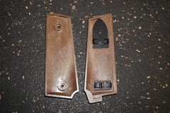 Pair of Brown Grips Right and Left For Daisy Powerline 45 1911 Style Air Pistol