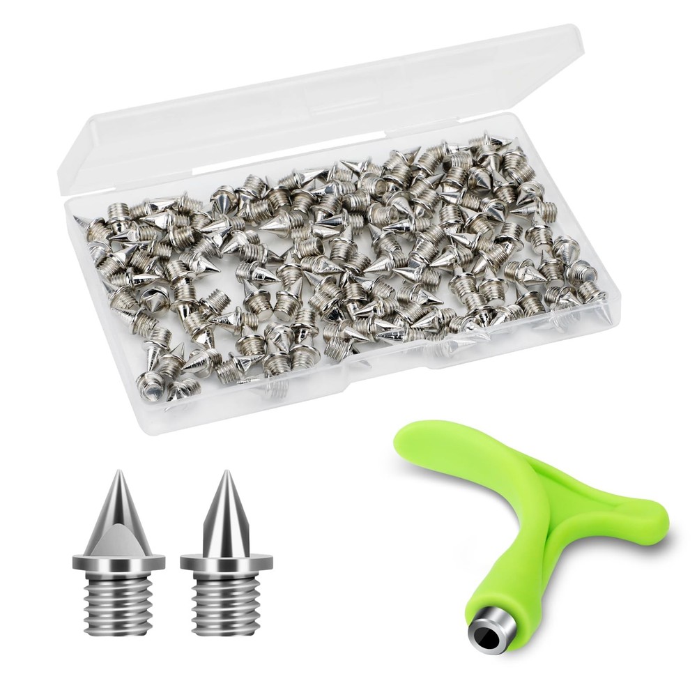 1/4 Inch Track Spikes, 120 Pieces Alloy Steel Spikes for Track Shoe Spikes Re…