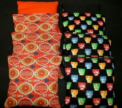 BEATLES Cornhole Bean Bags 8 ACA Regulation Party Game Rock & Roll Guitar