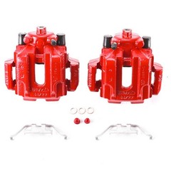 Power Stop Rear S3328 Pair of High-Temp Red Powder Coated Calipers For BMW 33…