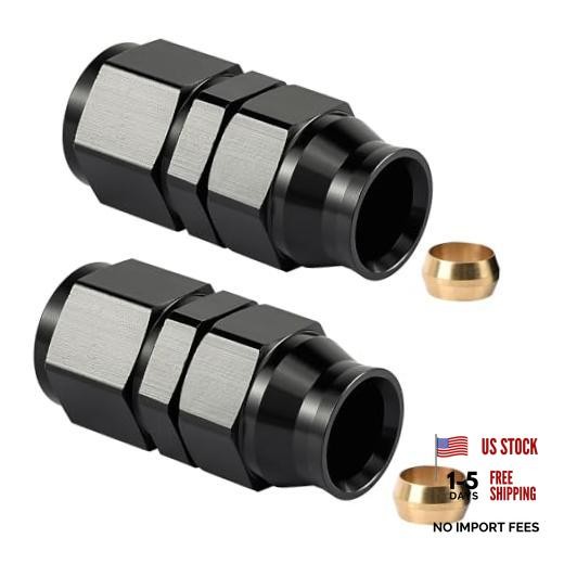 6AN Female Flare to 3/8″ Compression Hardline Fitting Aluminum 6AN to 3/8
