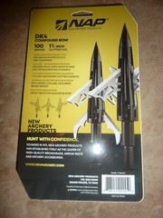 NAP DK 4 BROADHEAD CROSSBOW 3pk 100 Grain 1.75″ Cut WITH 1/3/4″ SECOND CUT NIP