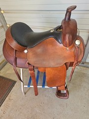A Good Used 17″ Brown Color Simco Pleasure Trail Saddle #8250