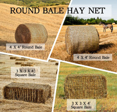 Large Round Bale Hay Net, Knotless Hay Nets for Horses Slow Feed, Heavy Duty Who