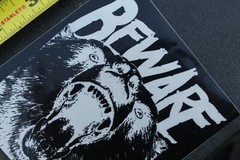 Beware Bear Grizzly Griptape Hesh Punk Rock Z34A Vintage Skateboarding STICKER
