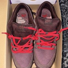 Nike SB Dunk Low PRM Skateboarding Shoes Burgundy Crush/Dark Team Red US 15