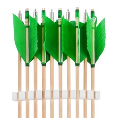 6/12PC 32″ Wooden Arrows 4″ Feathers Flu-Flu Traditional Longbow Archery Hunting